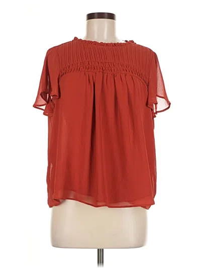 Pre-owned Torrid Short Sleeve Blouse In Red