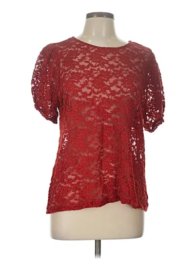 Pre-owned Torrid Short Sleeve Blouse In Red