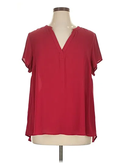 Pre-owned Torrid Short Sleeve Blouse In Red