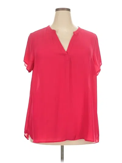 Pre-owned Torrid Short Sleeve Blouse In Red