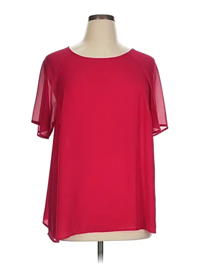 Pre-owned Torrid Short Sleeve Blouse In Red