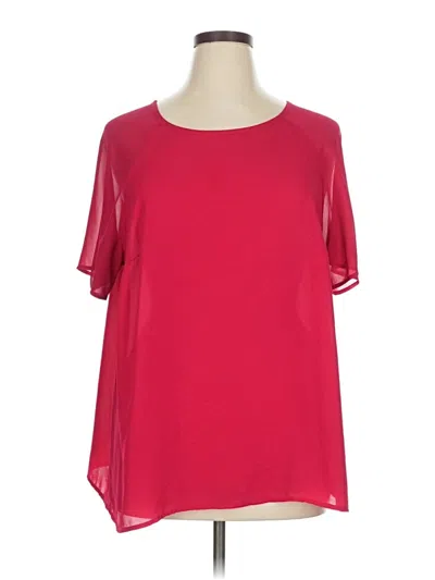 Pre-owned Torrid Short Sleeve Blouse In Red