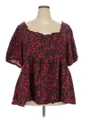 Torrid Short Sleeve Blouse In Multi