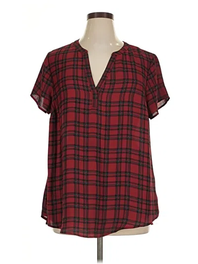 Pre-owned Torrid Short Sleeve Blouse In Red