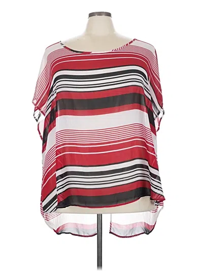 Pre-owned Torrid Short Sleeve Blouse In Red