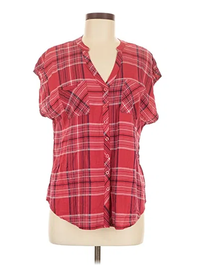 Pre-owned Torrid Short Sleeve Blouse In Red