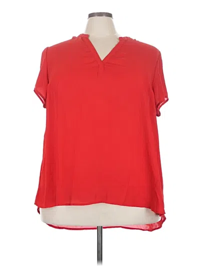 Pre-owned Torrid Short Sleeve Blouse In Red