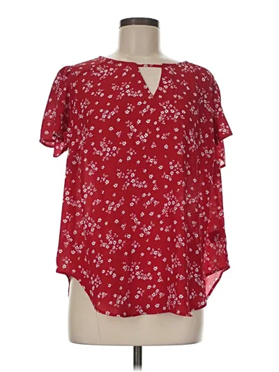 Pre-owned Torrid Short Sleeve Blouse In Red