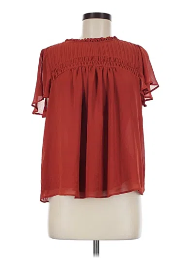 Pre-owned Torrid Short Sleeve Blouse In Red