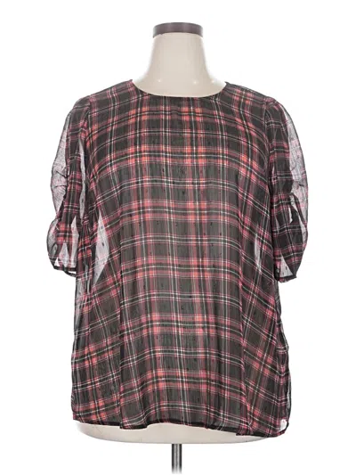 Pre-owned Torrid Short Sleeve Blouse In Red