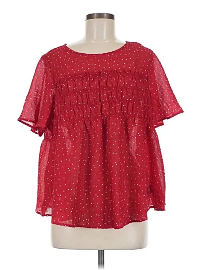 Torrid Short Sleeve Blouse In Red