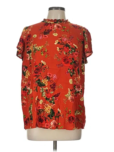 Pre-owned Torrid Short Sleeve Blouse In Red
