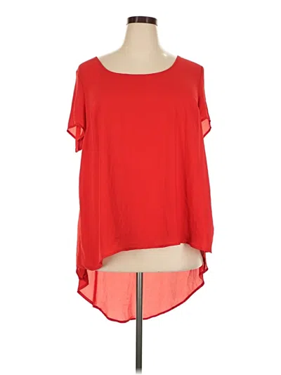 Pre-owned Torrid Short Sleeve Blouse In Red