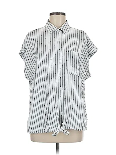 Pre-owned Torrid Short Sleeve Blouse In Silver