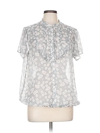 Pre-owned Torrid Short Sleeve Blouse In Silver
