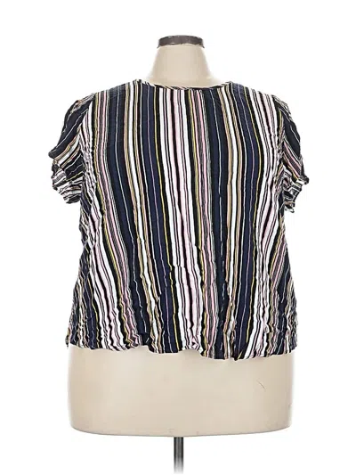 Pre-owned Torrid Short Sleeve Blouse In Silver