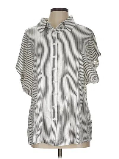 Pre-owned Torrid Short Sleeve Blouse In Silver
