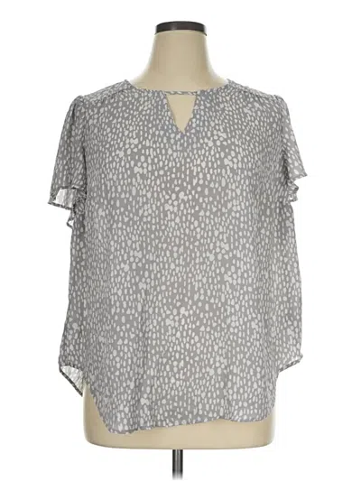 Pre-owned Torrid Short Sleeve Blouse In Silver
