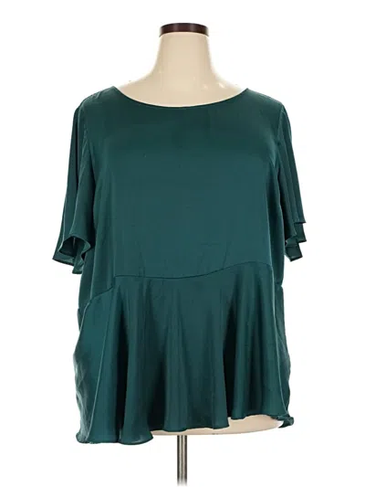 Pre-owned Torrid Short Sleeve Blouse In Teal