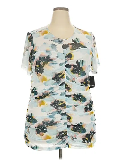 Torrid Short Sleeve Blouse In Teal