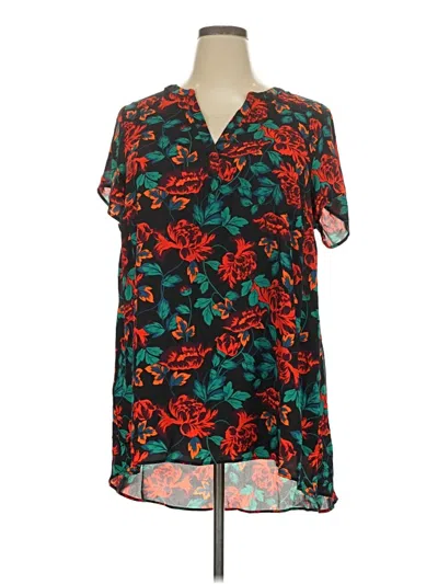 Pre-owned Torrid Short Sleeve Blouse In Teal