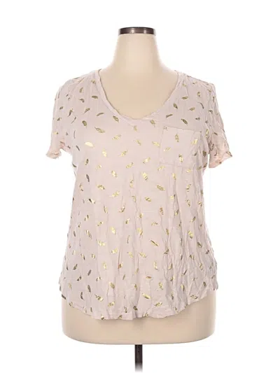 Pre-owned Torrid Short Sleeve Blouse In White