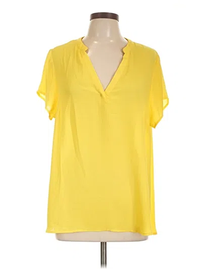 Pre-owned Torrid Short Sleeve Blouse In Yellow