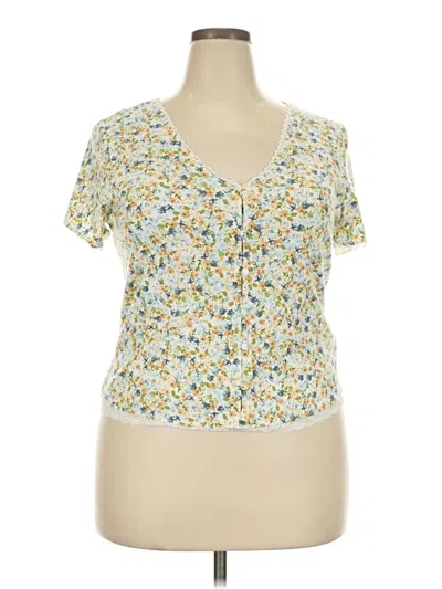 Pre-owned Torrid Short Sleeve Blouse In Yellow