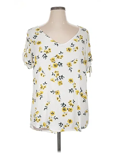 Pre-owned Torrid Short Sleeve Blouse In Yellow