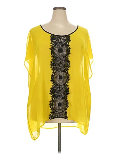 Pre-owned Torrid Short Sleeve Blouse In Yellow