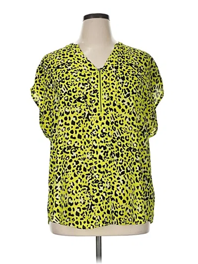 Pre-owned Torrid Short Sleeve Blouse In Yellow