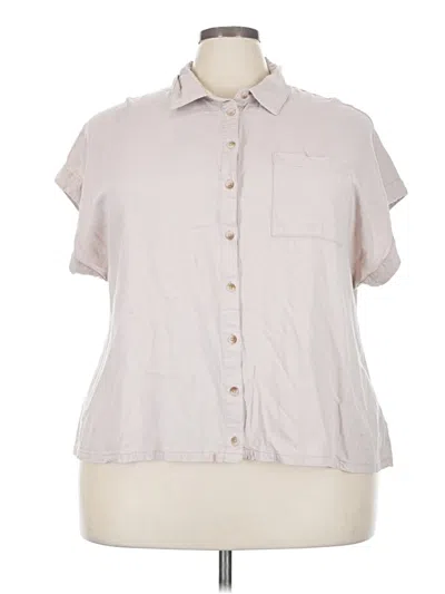 Pre-owned Torrid Short Sleeve Button Down Shirt In Gray