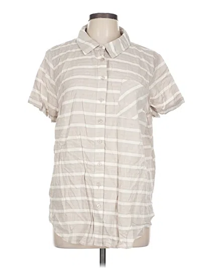 Pre-owned Torrid Short Sleeve Button Down Shirt In Gray