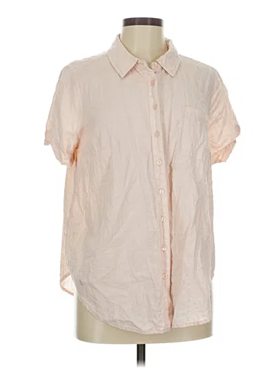 Pre-owned Torrid Short Sleeve Button Down Shirt In Pink