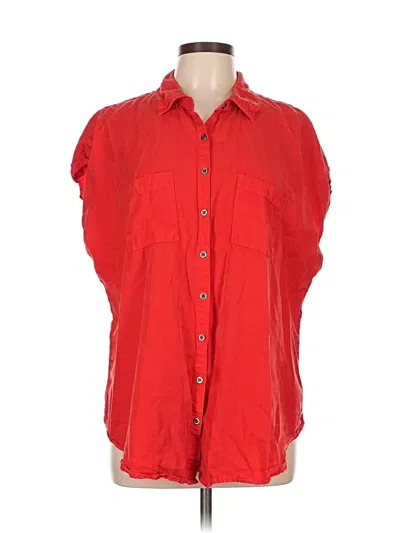 Pre-owned Torrid Short Sleeve Button Down Shirt In Red