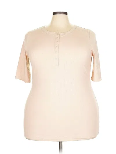 Pre-owned Torrid Short Sleeve Henley Shirt In Brown