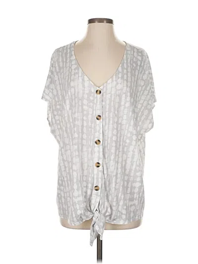 Pre-owned Torrid Short Sleeve Henley Shirt In Gray