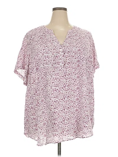Pre-owned Torrid Short Sleeve Henley Shirt In Pink