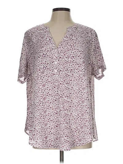 Pre-owned Torrid Short Sleeve Henley Shirt In Purple
