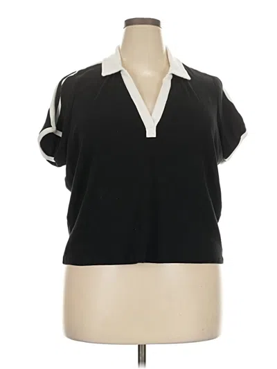 Pre-owned Torrid Short Sleeve Polo Shirt In Black