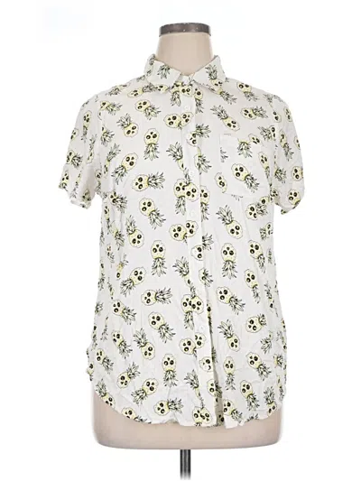 Pre-owned Torrid Short Sleeve Polo Shirt In Ivory