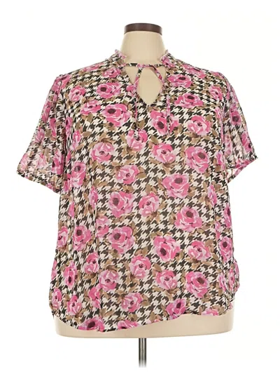 Pre-owned Torrid Short Sleeve Polo Shirt In Pink