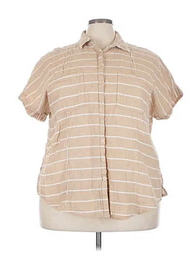Pre-owned Torrid Short Sleeve Polo Shirt In Tan