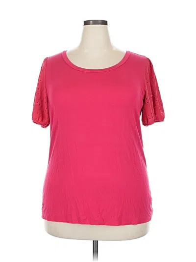 Pre-owned Torrid Short Sleeve T-shirt In Pink