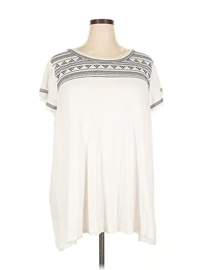 Pre-owned Torrid Short Sleeve T-shirt In White
