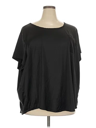 Pre-owned Torrid Short Sleeve Top Black Cold Shoulder Neckline Tops