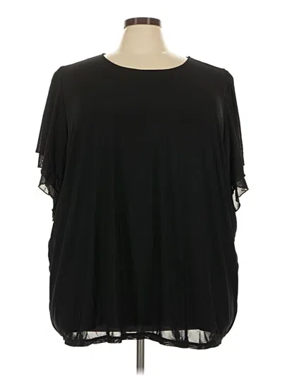 Torrid Short Sleeve Top Black Cold Shoulder Neckline Tops