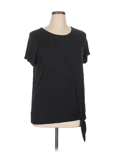 Pre-owned Torrid Short Sleeve Top Black Crew Neck Tops