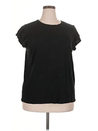 Pre-owned Torrid Short Sleeve Top Black Crew Neck Tops