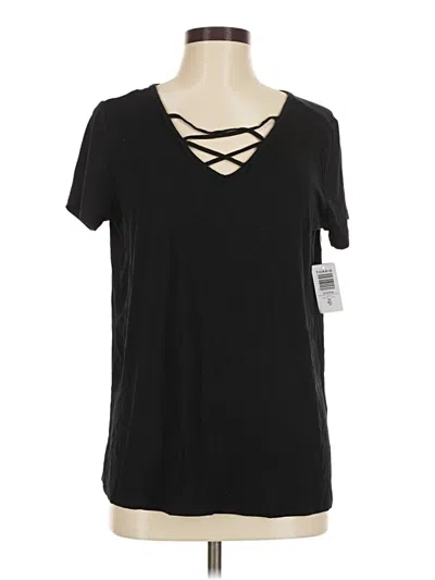 Torrid Short Sleeve Top Black Keyhole Neckline Tops
